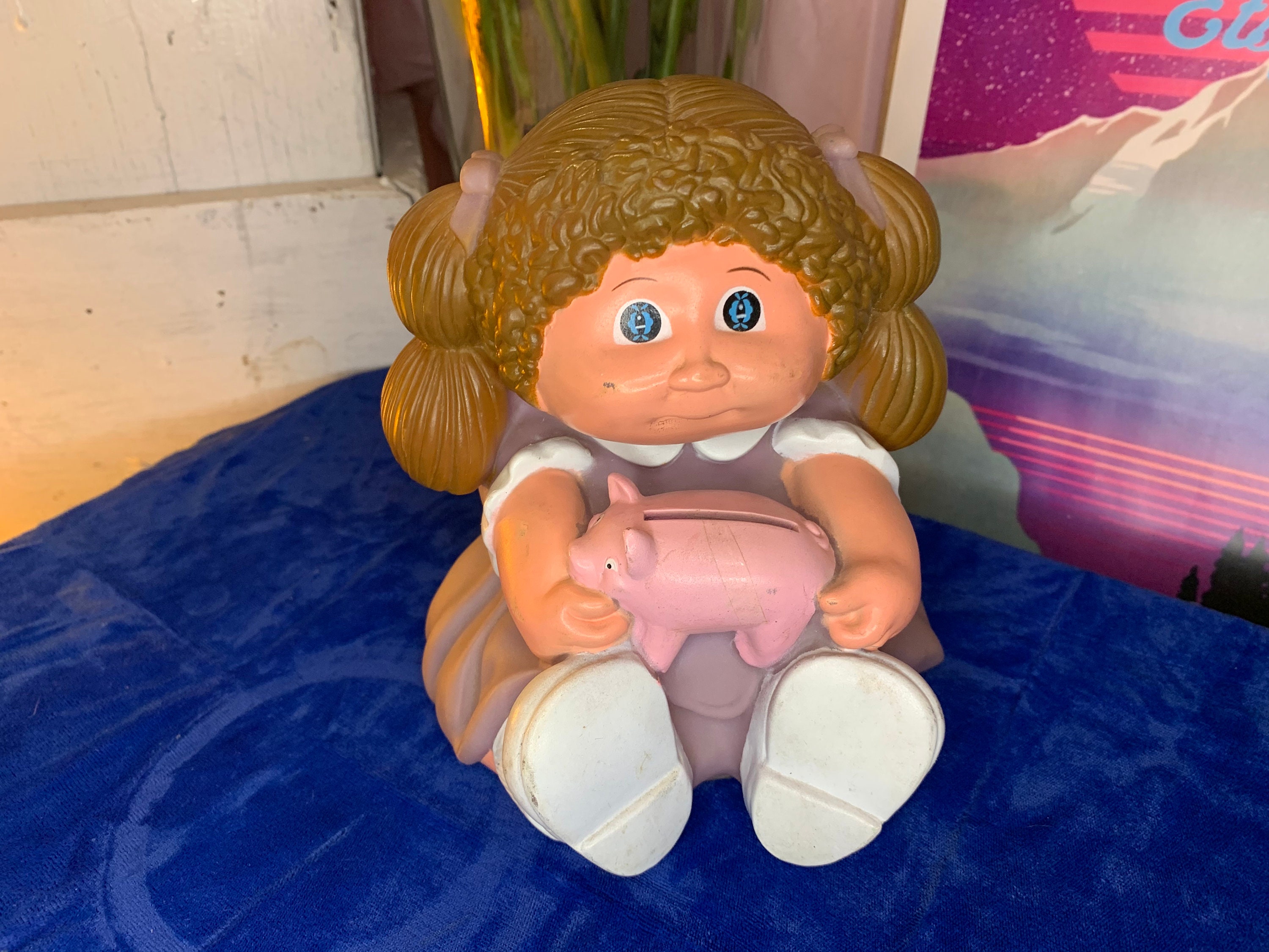 Vintage 80s Cabbage Patch piggy Coin Bank. Etsy
