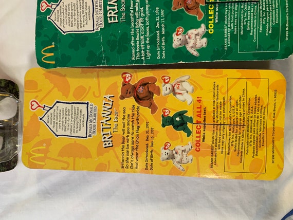 90 年代のヴィンテージ ミニチュア ビーニーベイビーズ おもちゃ