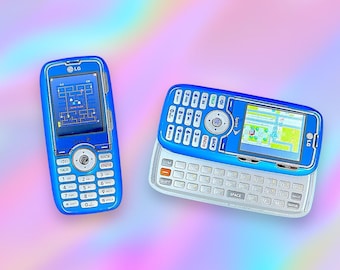 Vintage Y2K Blue LG Keyboard Mobile Cell Phone.