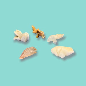 Vintage Stone Carved Animal Figurines.