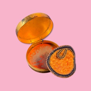 Vintage Art Deco Golden Rouge Makeup Compact