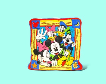 Vintage 90s Disney Mickey Mouse Pillow.
