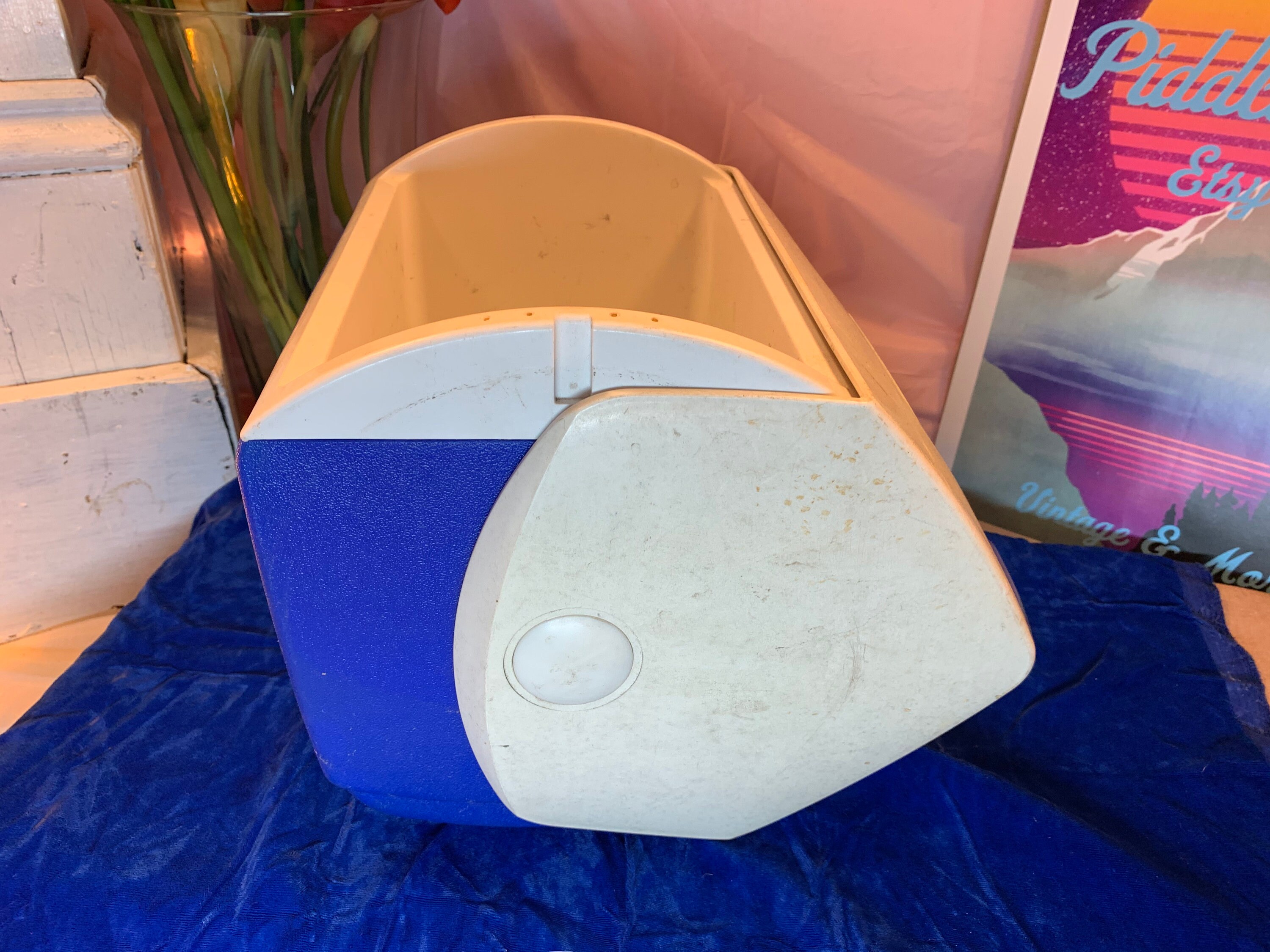 Vintage 6 pack Igloo Blue Cooler Etsy