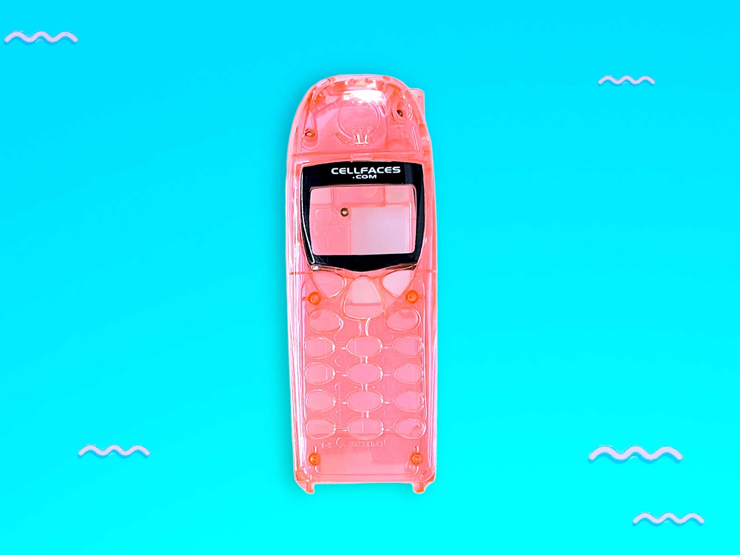 Vintage Pink Clear Nokia Mobile Cell Phone Cover Case.