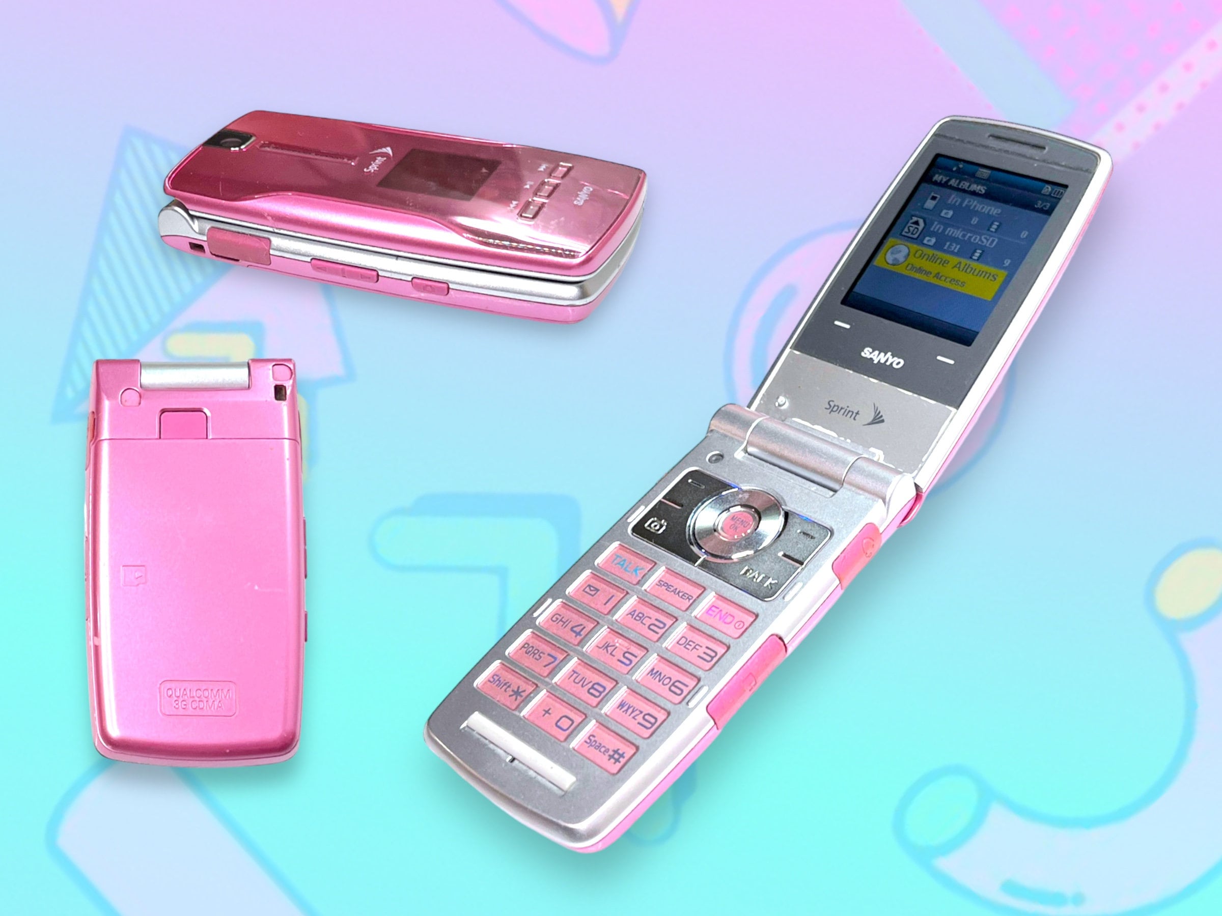 Vtg Y2K Pink Sanyo Camera Flip Cell Phone. Rare.works! - Etsy