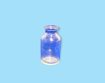Vintage Clear Glass Apothecary Bottle.