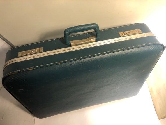 Vintage blue suitcase
