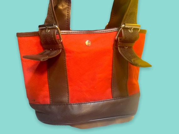 Vintage Small Red Buckle tote bag. - image 10
