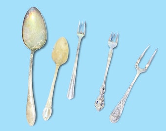 Vintage Silver Silverware.Spoons & Forks.