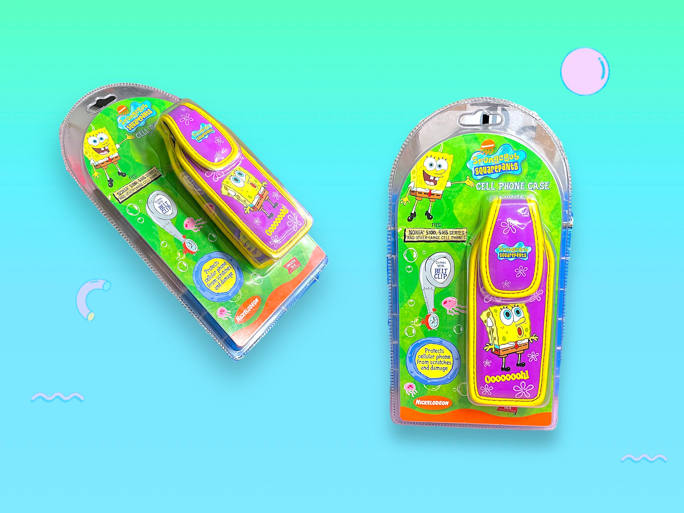 Vintage 2000s Nokia Mobile Cell Phone Spongebob Case.cute