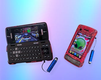 Teléfono celular vintage LG con tapa y teclado Y2K. Probado.