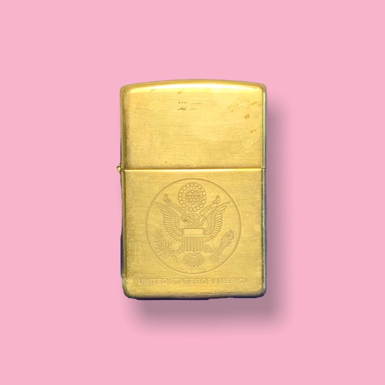 Vintage Golden Brass Zippo Lighter.great Condition. Etsy