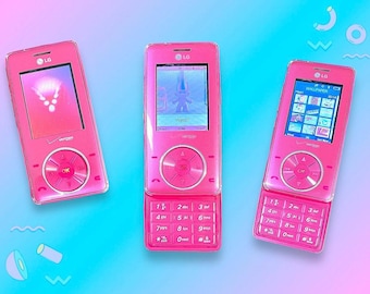 Vintage Y2K Pink LG Slide Camera Cell Phone. RARE.Works!