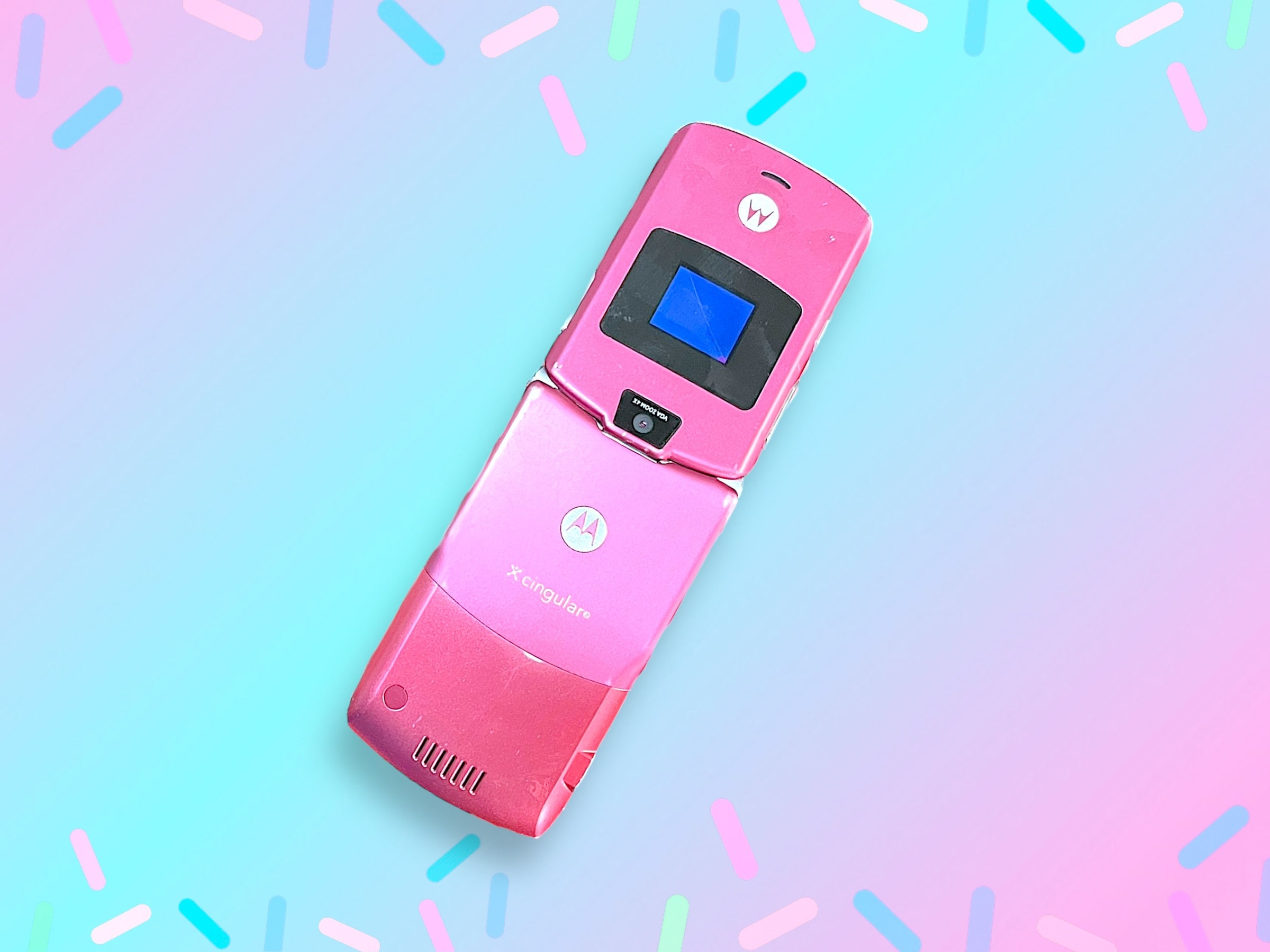 Vintage Y2K Pink Motorola Razr Mobile Flip Cell Phone. - Etsy Hong