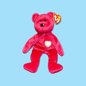 Vintage 90s Beanie Baby Valentina Bear.