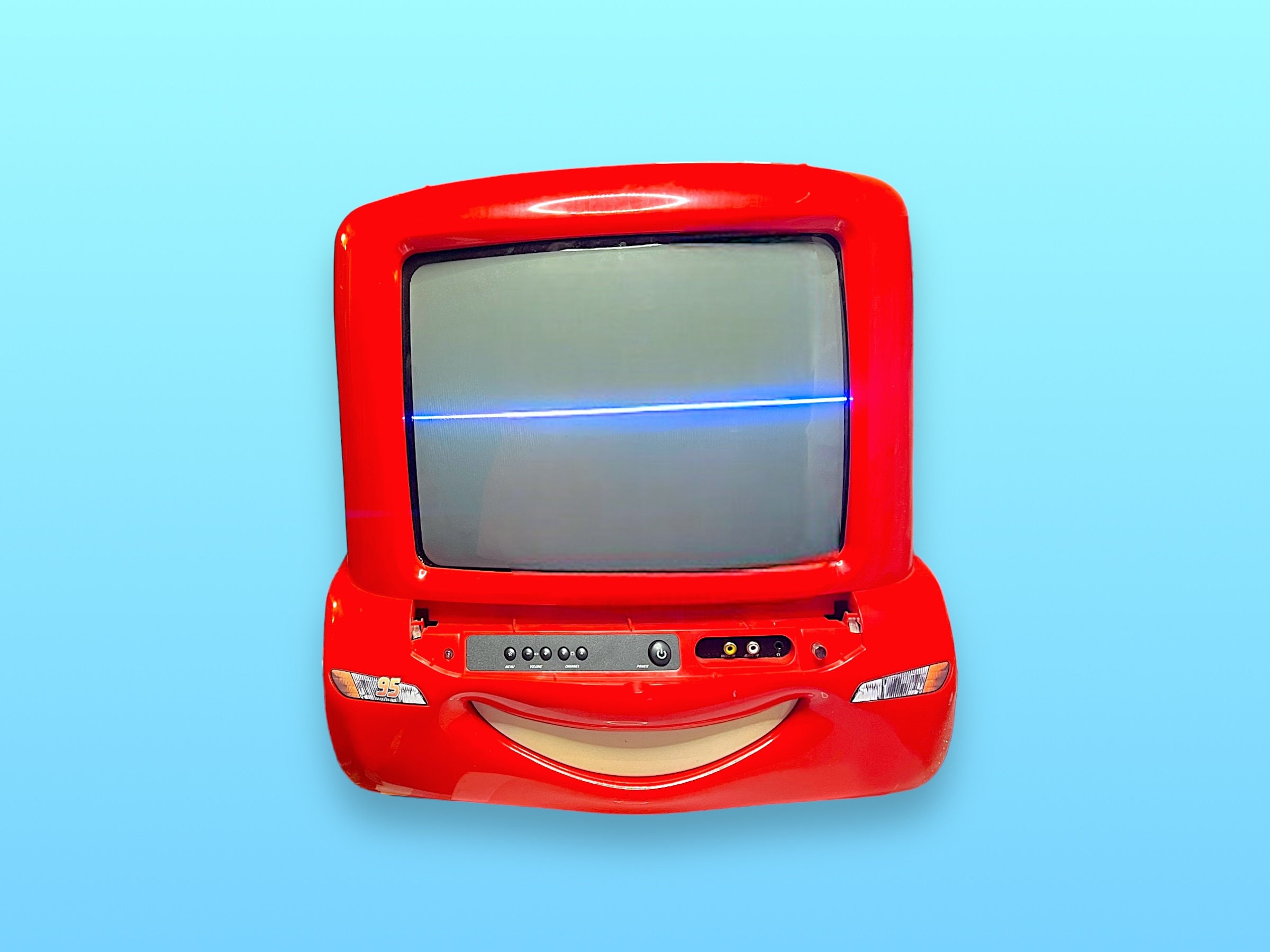 ビンテージカー TV ブラウン管テレビ セット。現状のまま。動作
