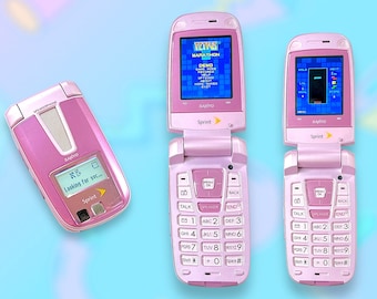 Vtg Y2K Pink Camera Flip Cell Phone.  Rare.Works!