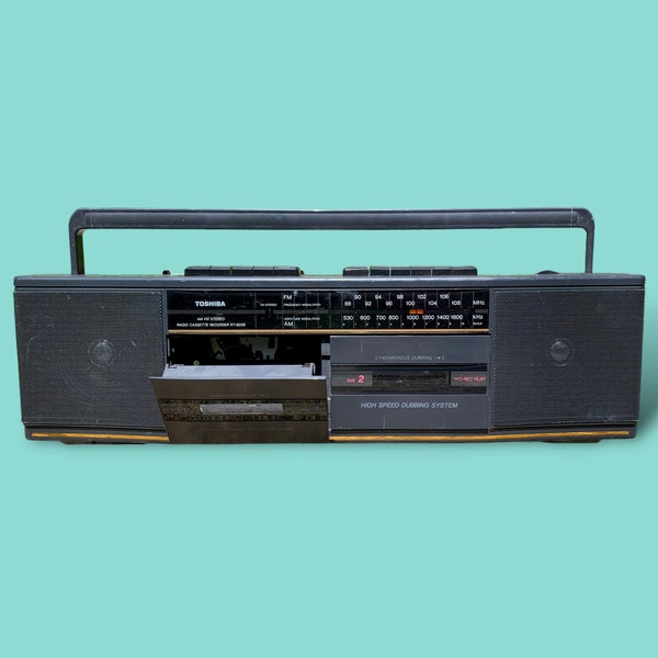 Vintage Toshiba Stereo radio cassette recorder.
