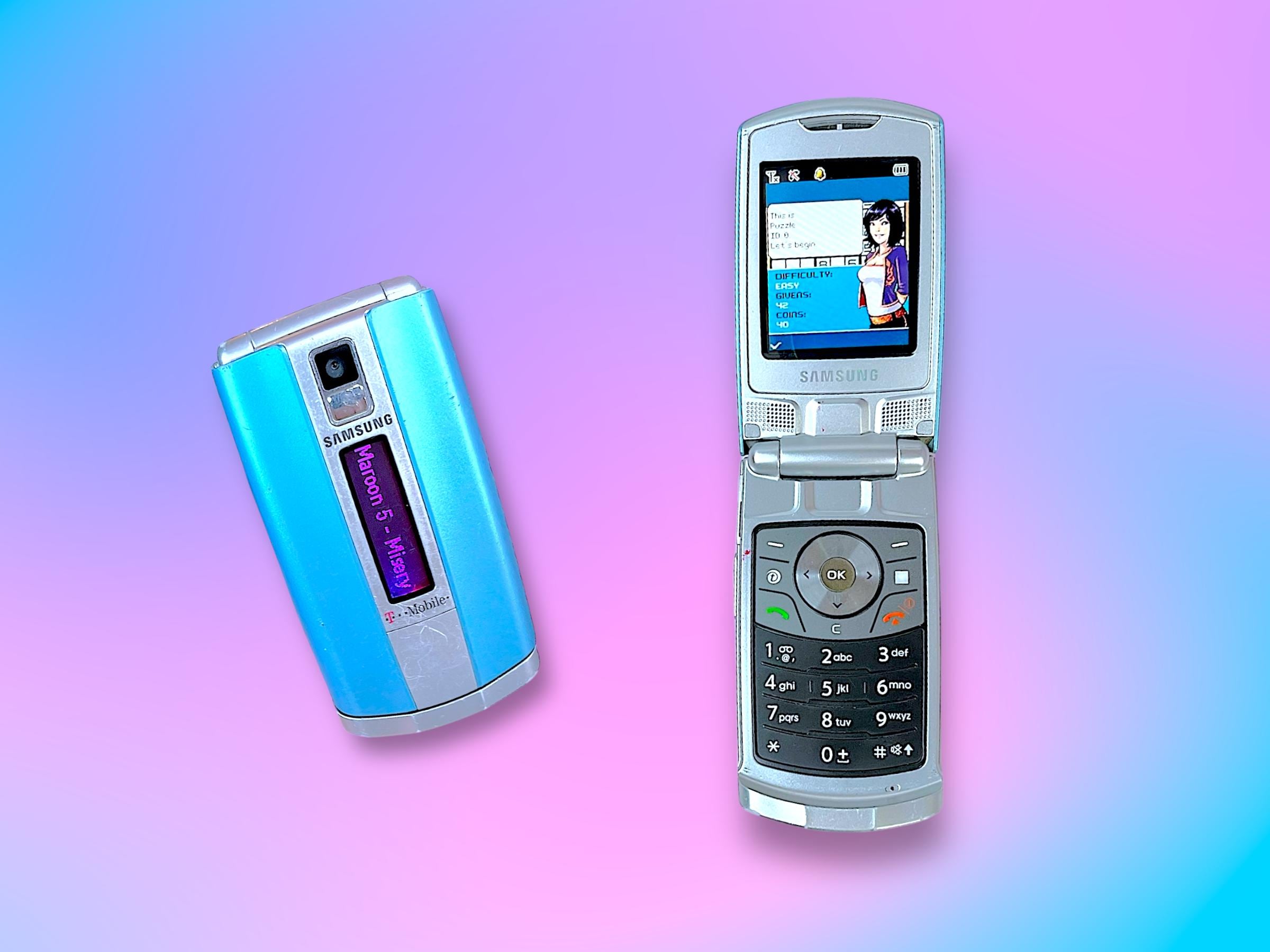 Vintage Y2K Blue Samsung Flip Cell Phone.rare.works! - Etsy