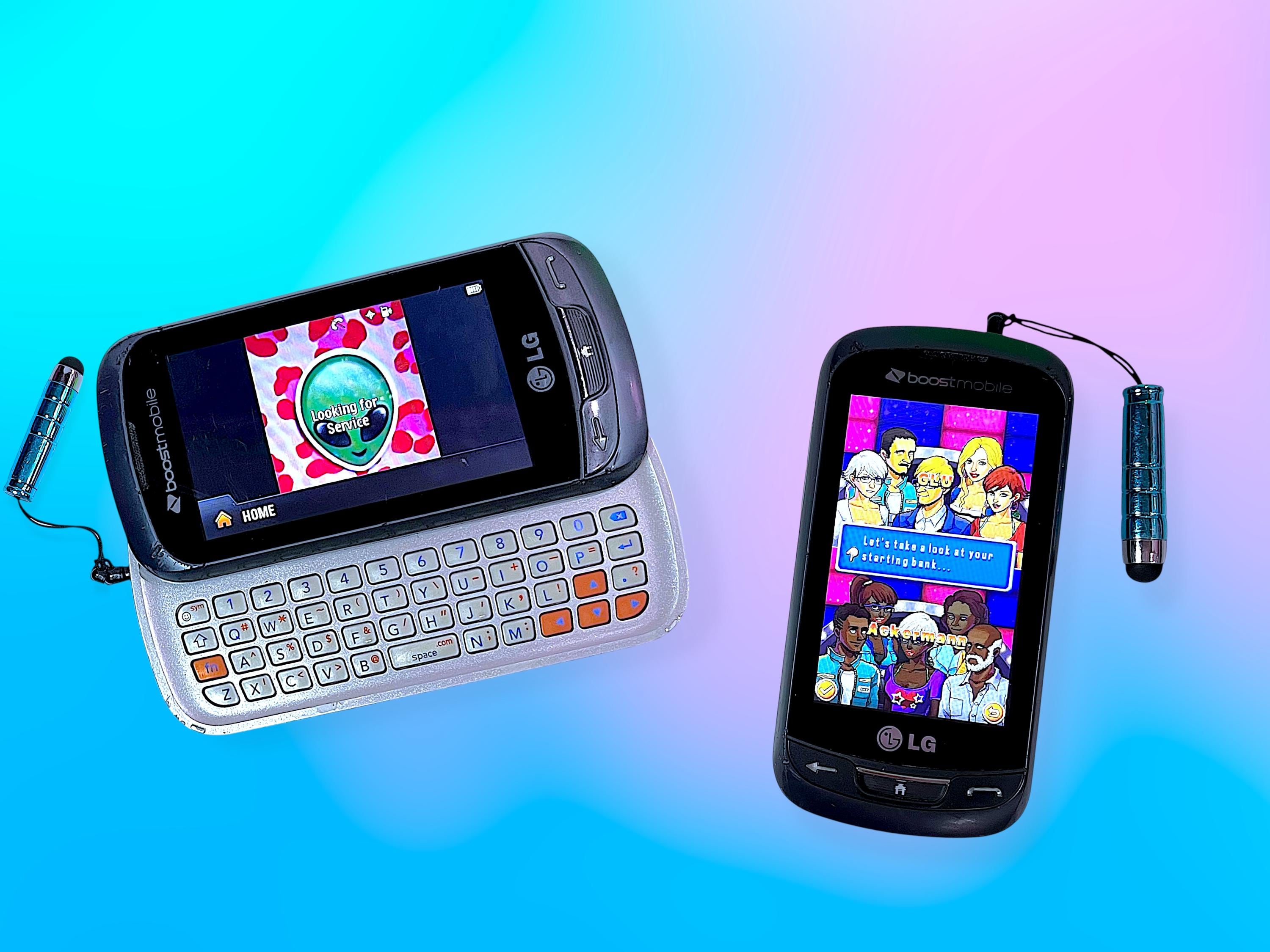 ビンテージ Y2K LG モバイル スライダー キーボード 携帯電話。動作し