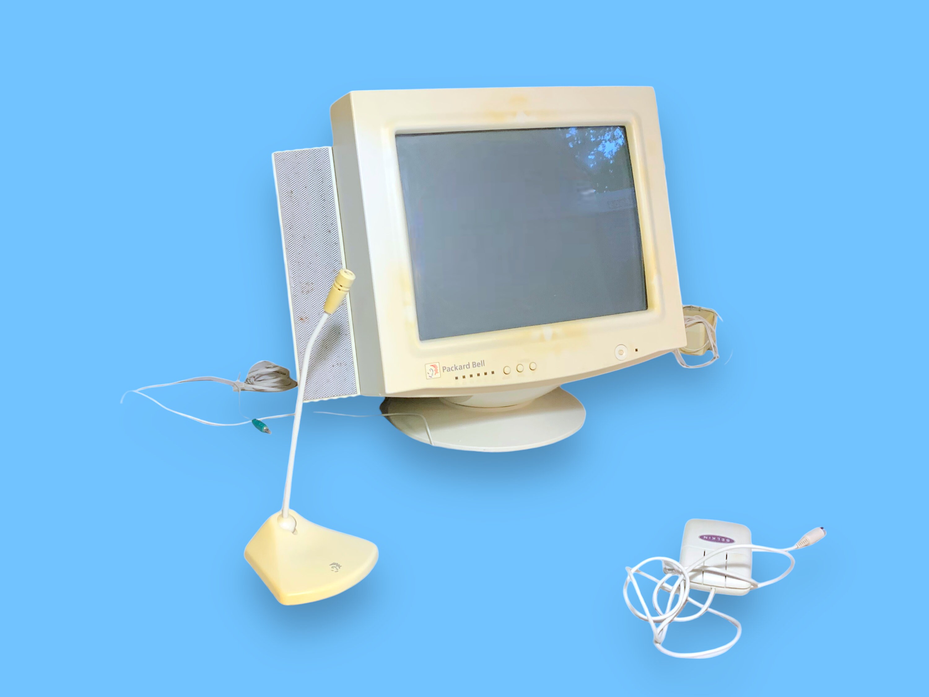 90年代のビンテージPCデスクトップコンピュータ画面モニタースピーカー。希少。現状有姿。 - Etsy 日本