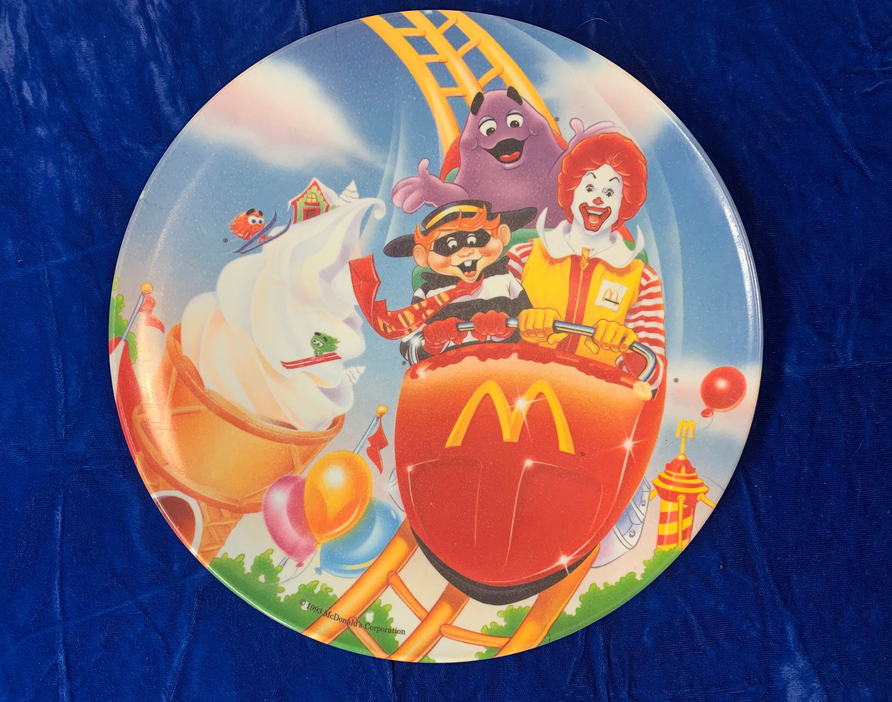 Vintage 90s McDonalds Carnival Plastic Collectible Plate. Etsy