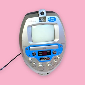 Système Karaoké Singsing Bt 2 X Micro Lecteur Cd Bt Effet Lumineux Mobile Blanc