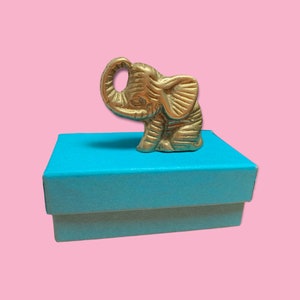 Vintage Golden Brass elephant figurine.