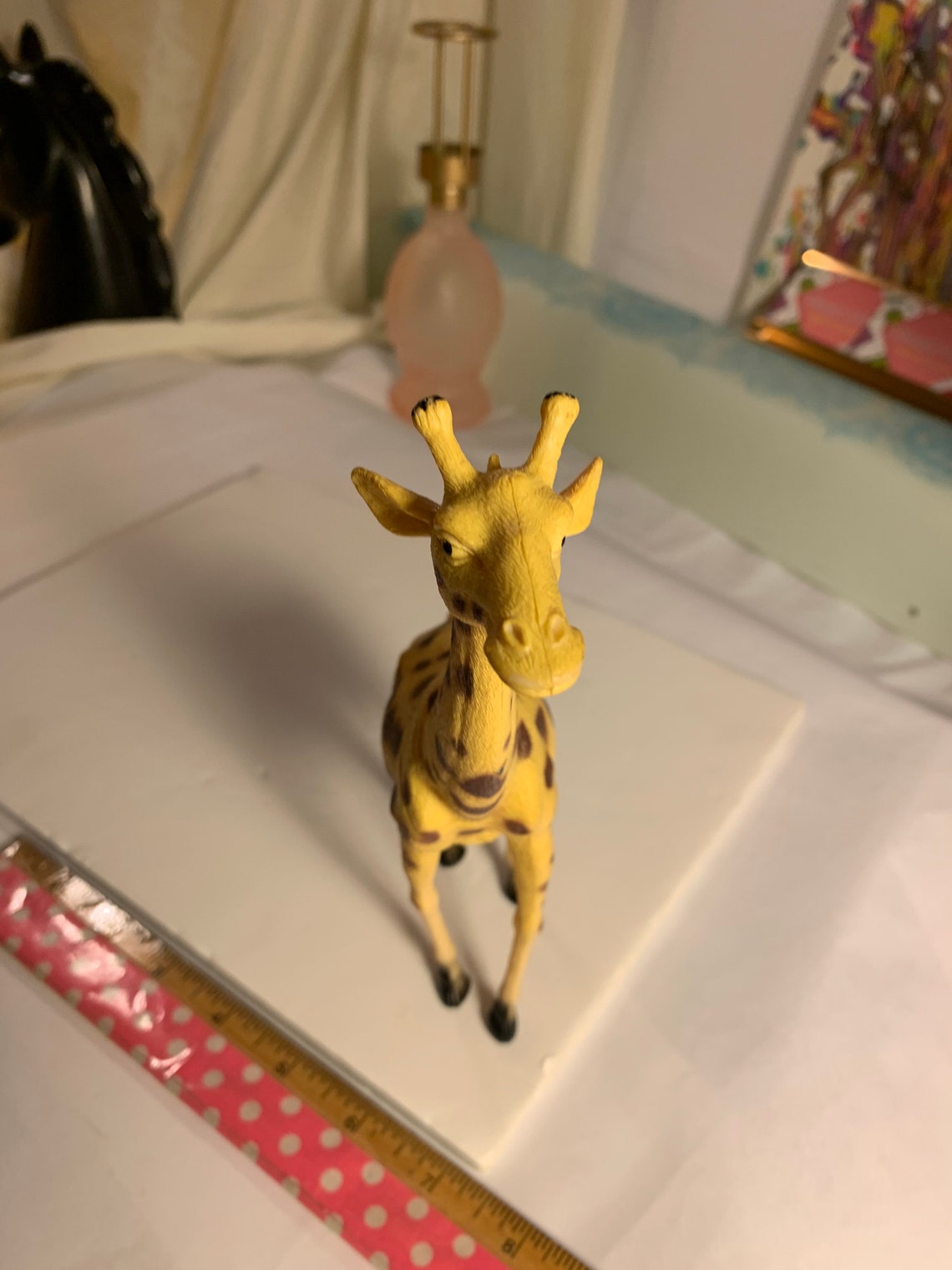 Plastic toy giraffe figurine Etsy