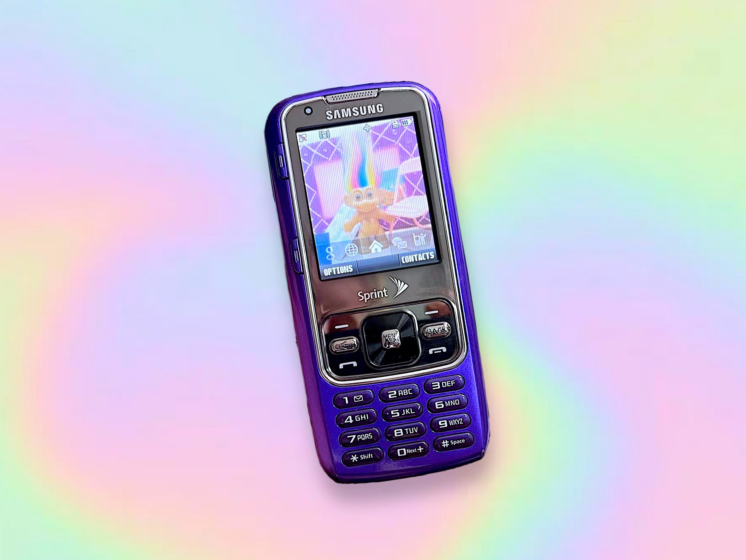 Vintage Y2K Purple Samsung Keyboard Cell Phone. Works! - Etsy