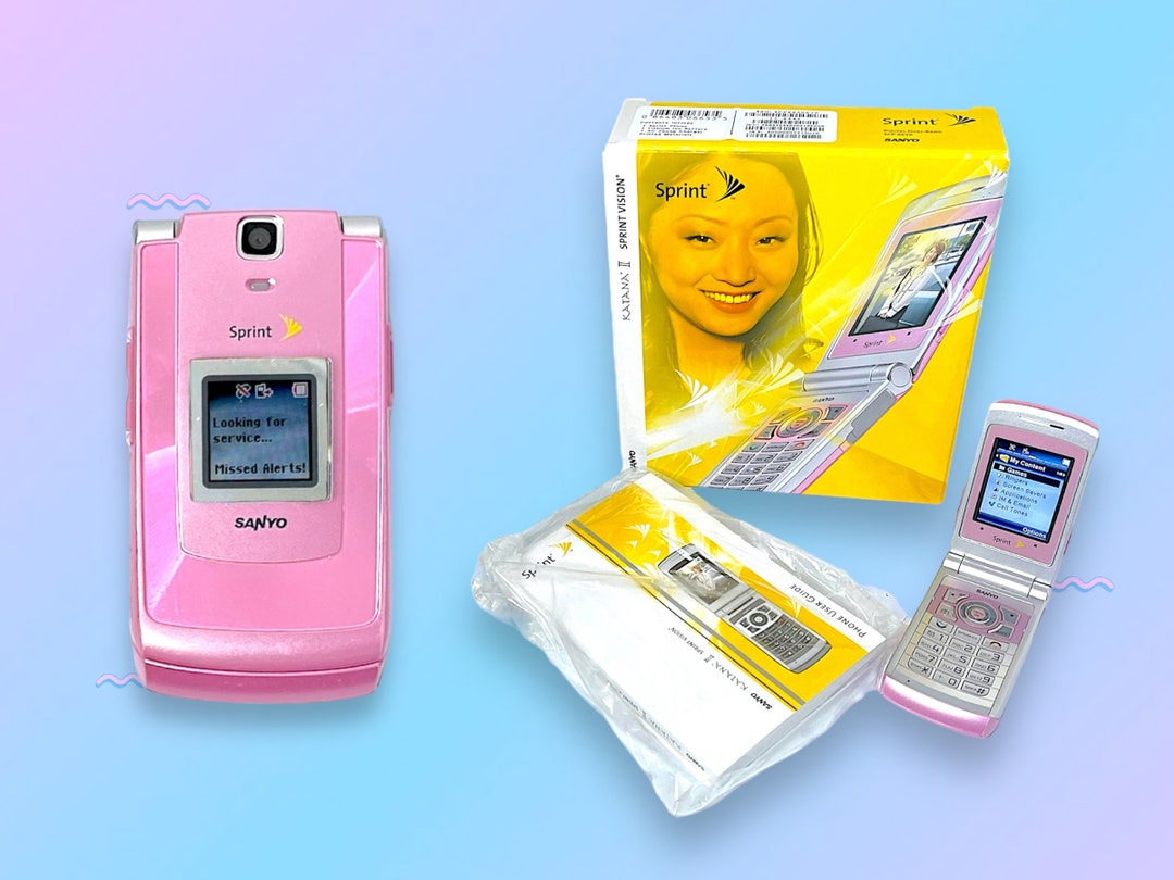 Vintage Y2K Pink Sanyo Camera Flip Cell Phone. Rare.works Etsy