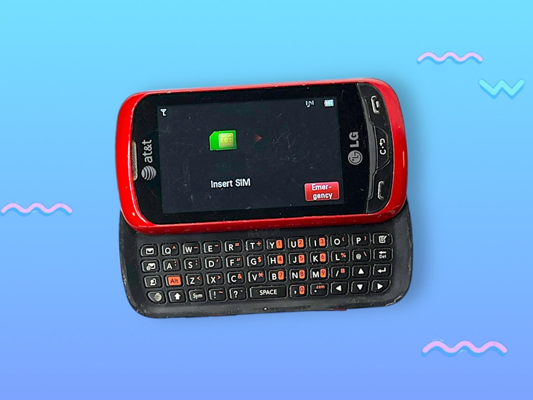 Vintage Y2K LG Slide Keyboard Cell Phone. Works Etsy