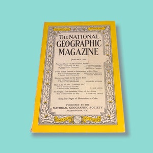 Vintage 50s National Geographic Magazine.