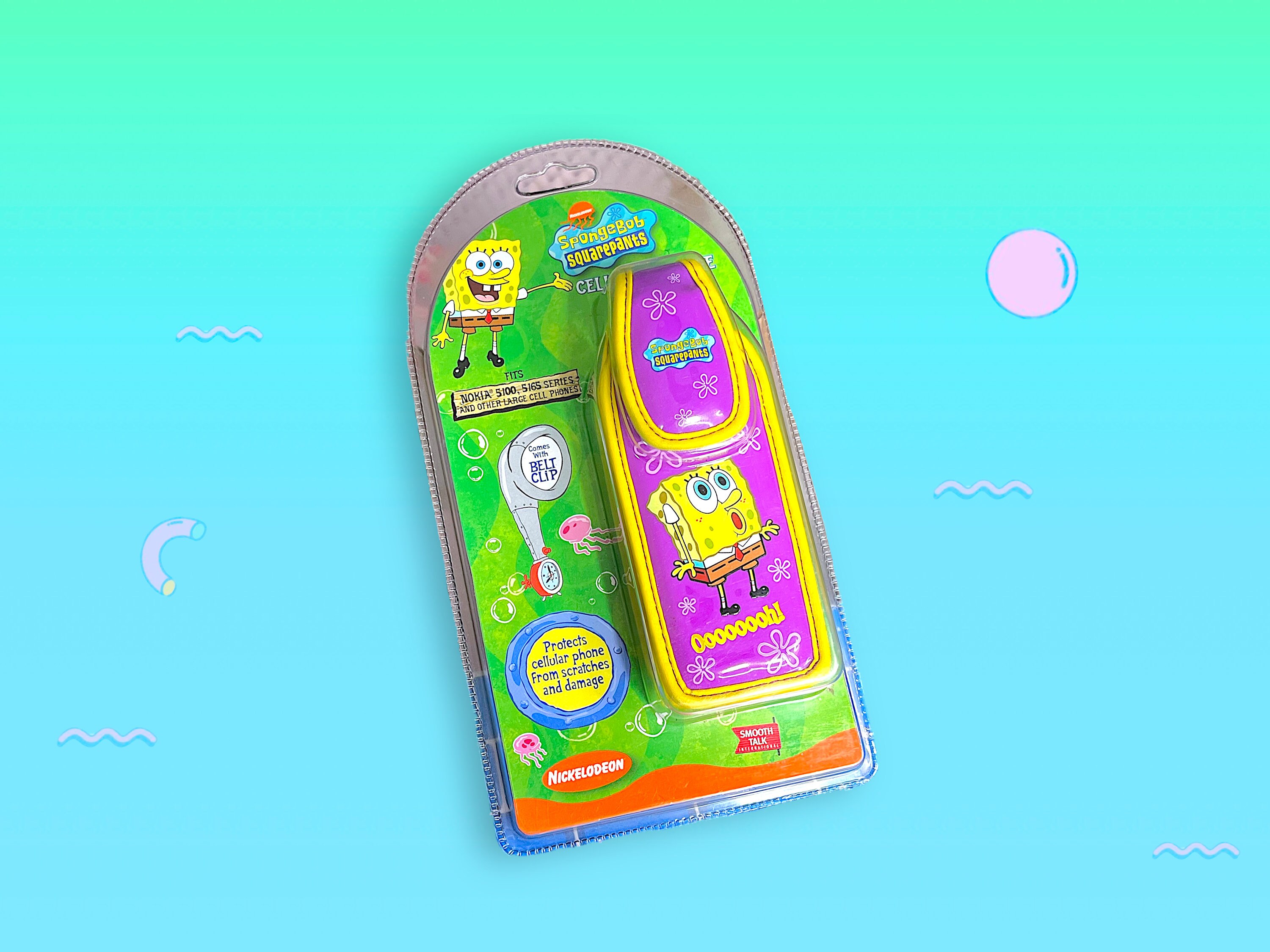Vintage 2000s Nokia Mobile Cell Phone Spongebob Case.cute