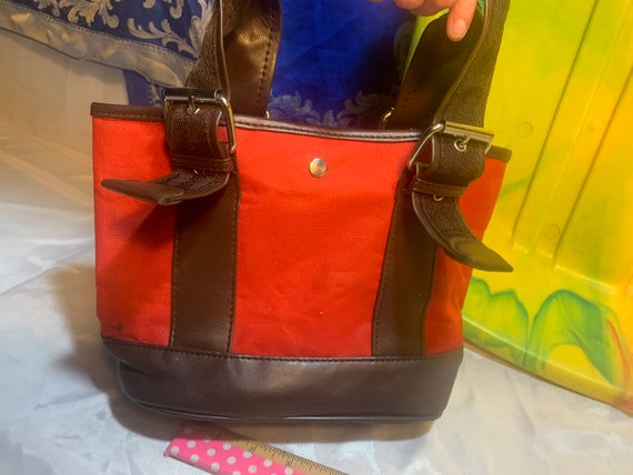 Vintage Small Red Buckle tote bag. - image 3
