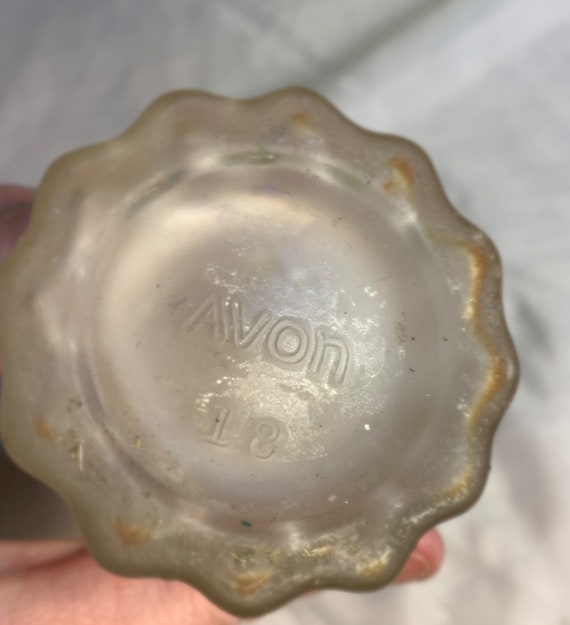 Vintage Avon Small Frosted Glass perfume Fragranc… - image 8