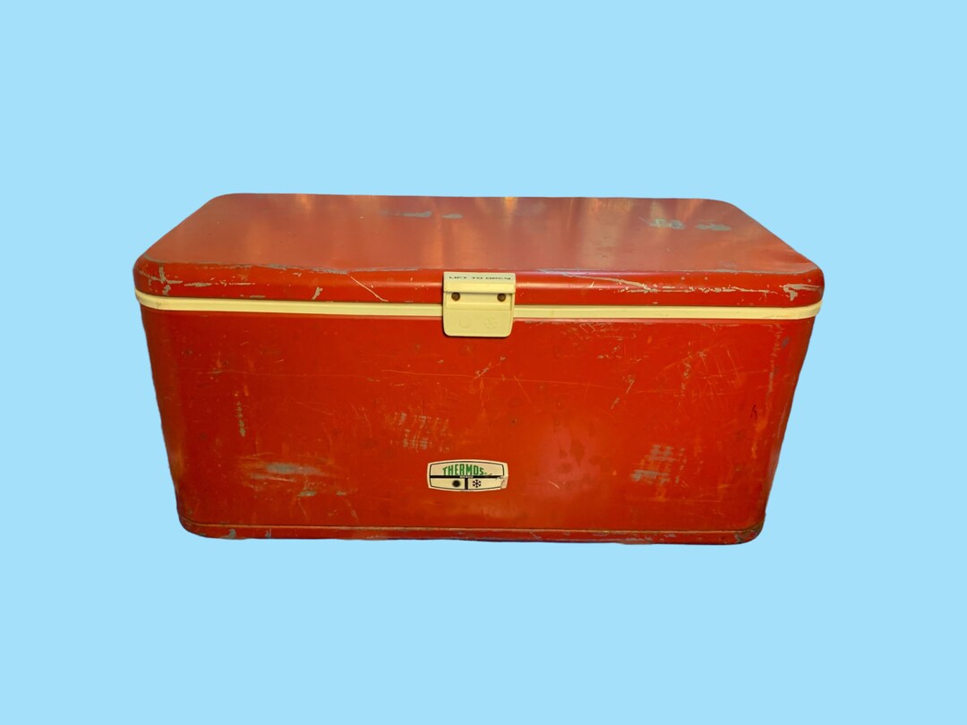 Vintage Metal Thermos Large Ice Chest Cooler. Etsy