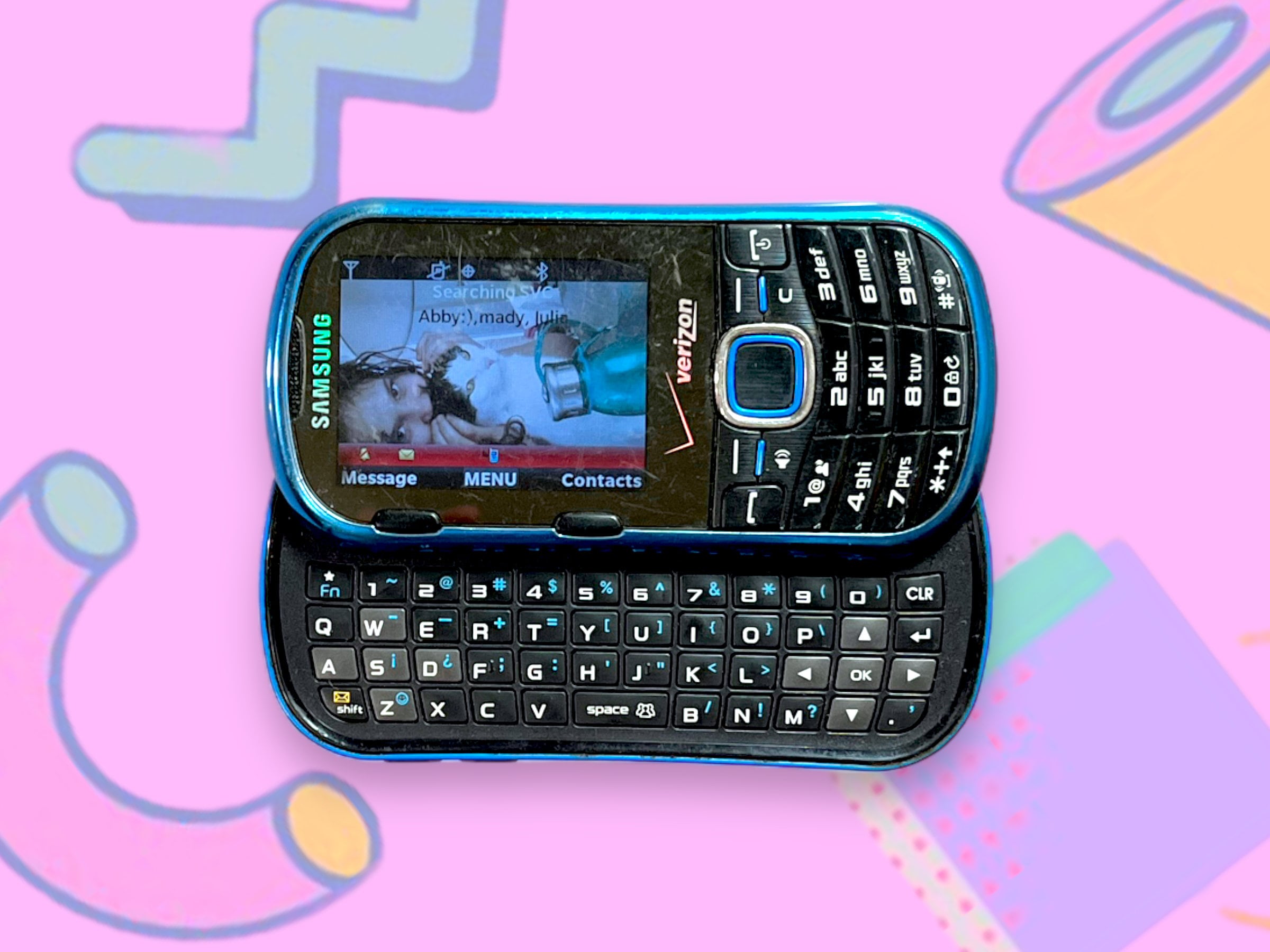 Vintage Y2K Samsung Keyboard Slide Cell Phone. Works - Etsy