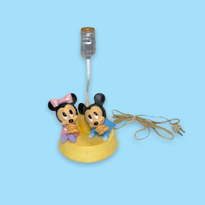 Vintage Disney Mickey Minnie Night Light Lamp.