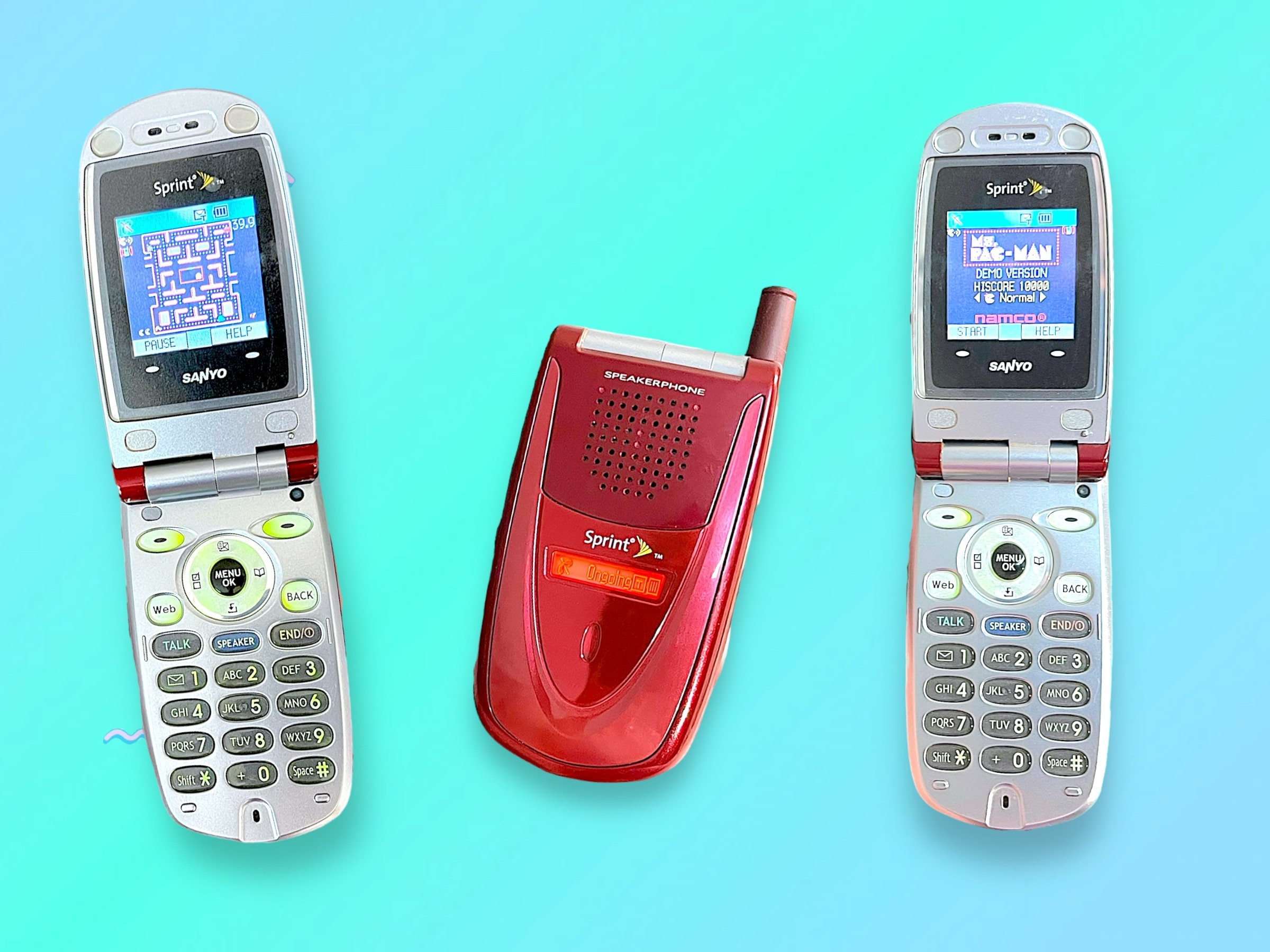 Vintage Y2K Red Sanyo Mobile Flip Cell Phone.rare.works! - Etsy