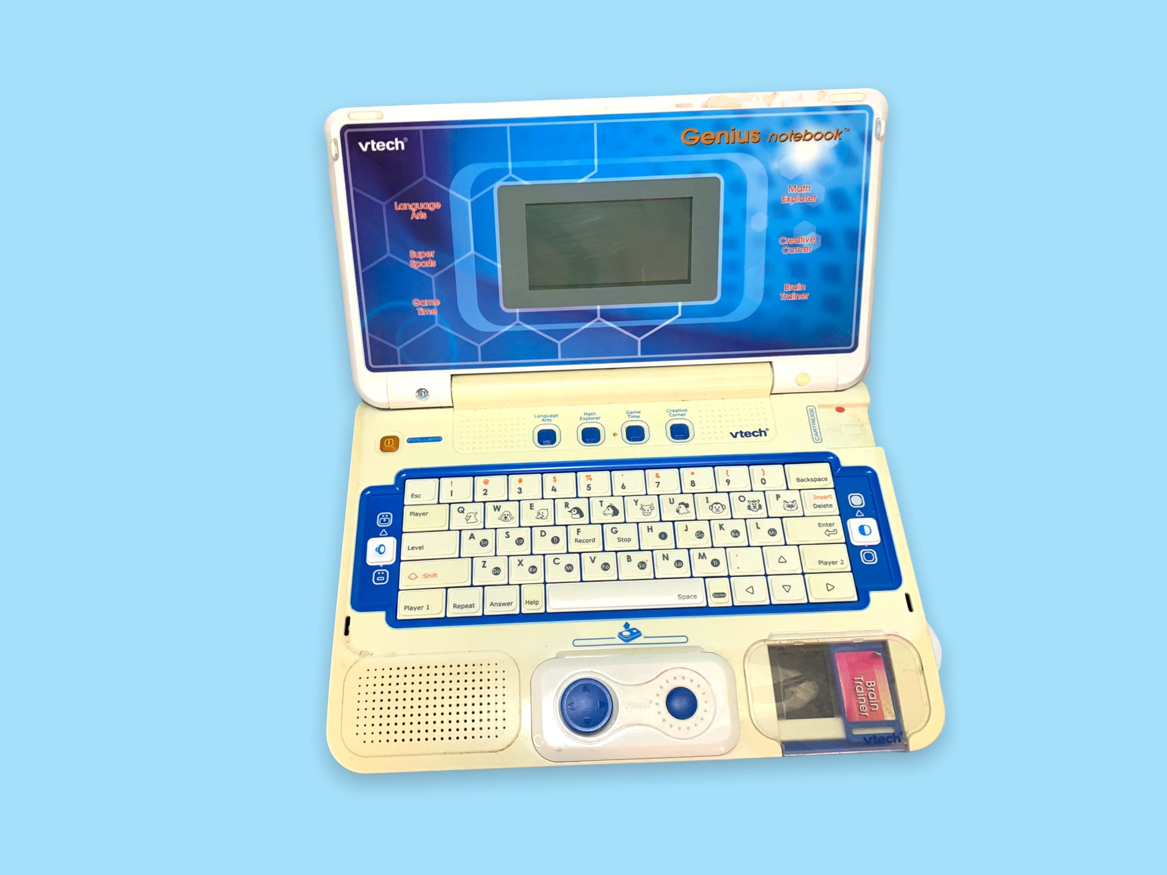 I'm trying to find the exact model of this old Vtech toy laptop so I can  find the cartridges we used to have. It's from the 90s I believe, since it  used
