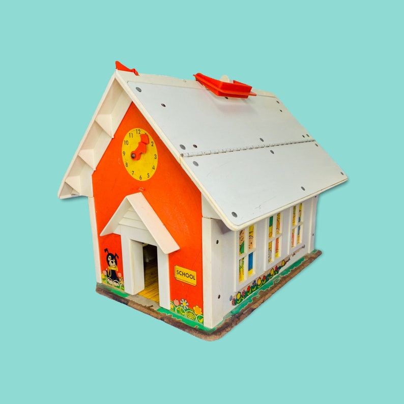 Vintage Fisher Price School House Toy. Etsy