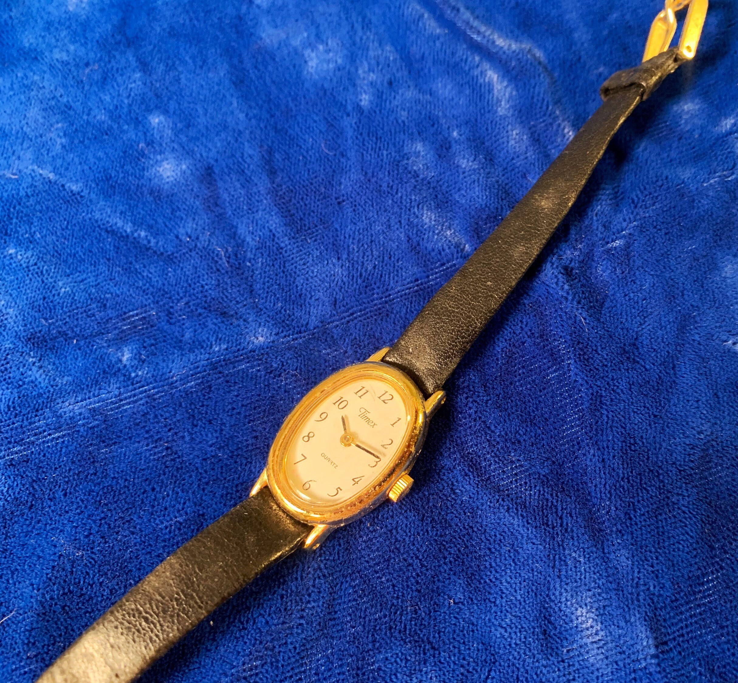 Vintage Gold Timex Wrist Watch Etsy