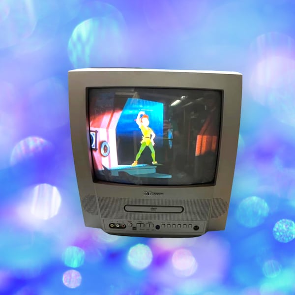 Vintage Y2K TV DVD CRT Television.As is.Works!