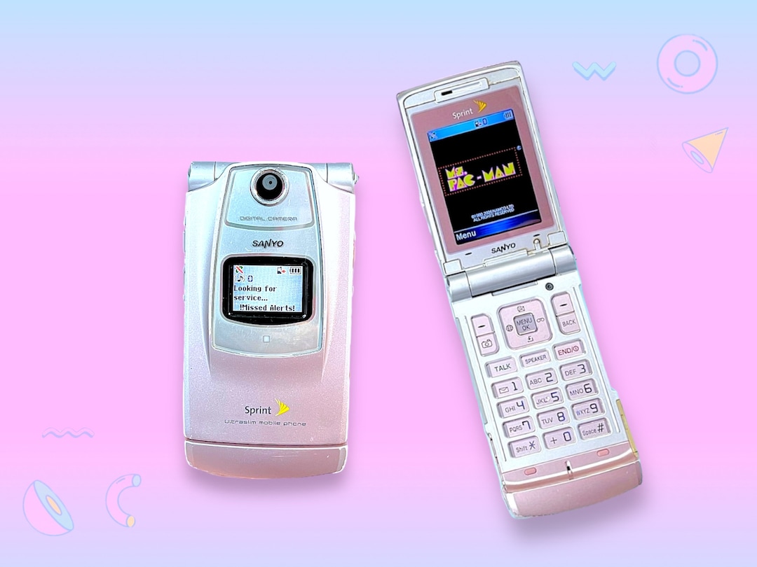 Vintage Y2K Pink Sanyo Camera Flip Cell Phone. Rare.works Etsy