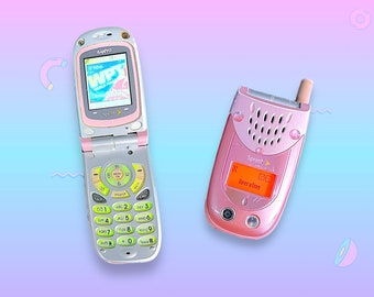 Vintage Y2K Pink Sanyo Camera Flip Cell Phone. Rare.Works!