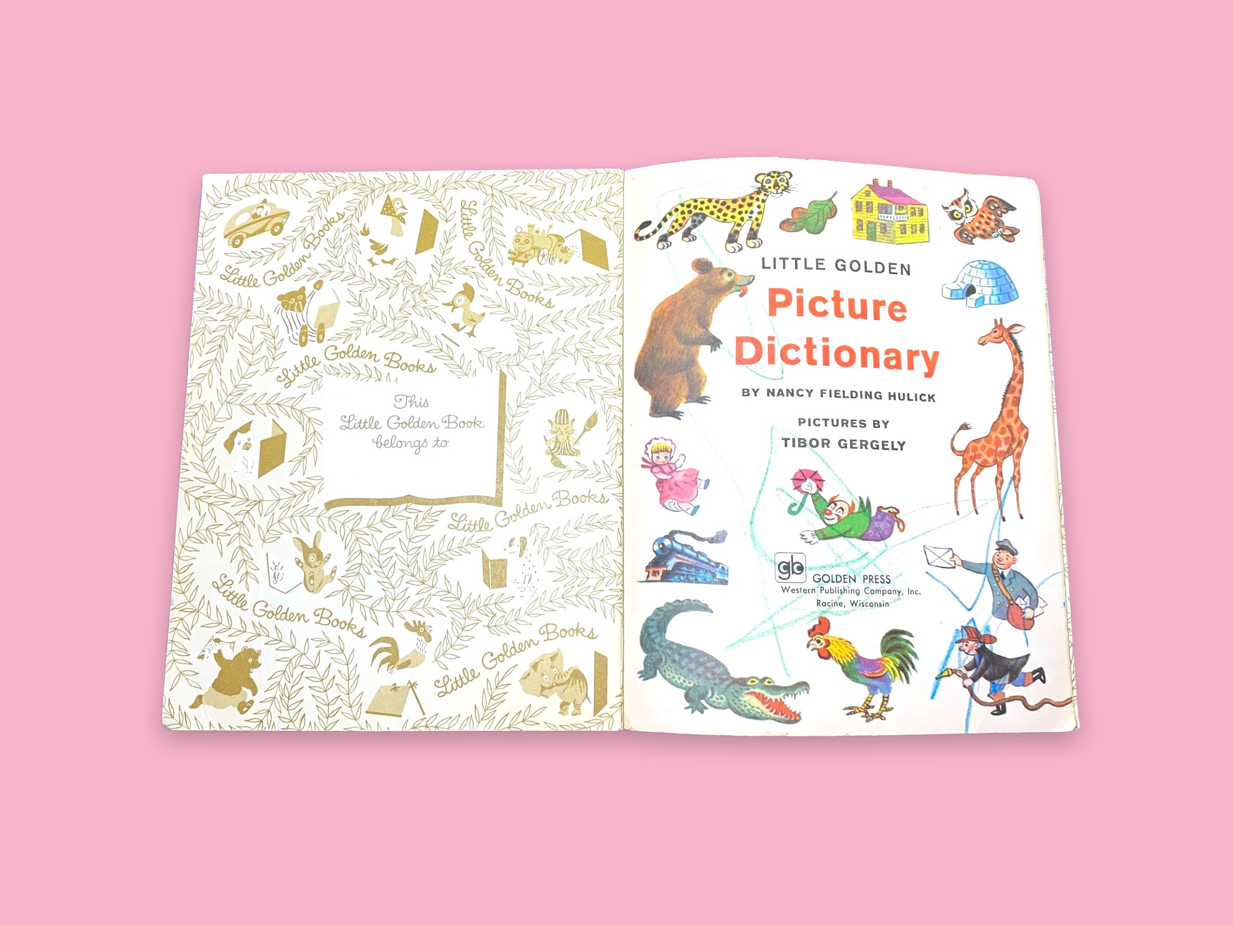The golden picture dictionary 洋書 The Golden Picture Dictionary, A Golden Book by Lucille Ogle