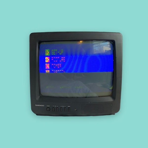 Vintage Y2K TV CRT Television Set.Works.