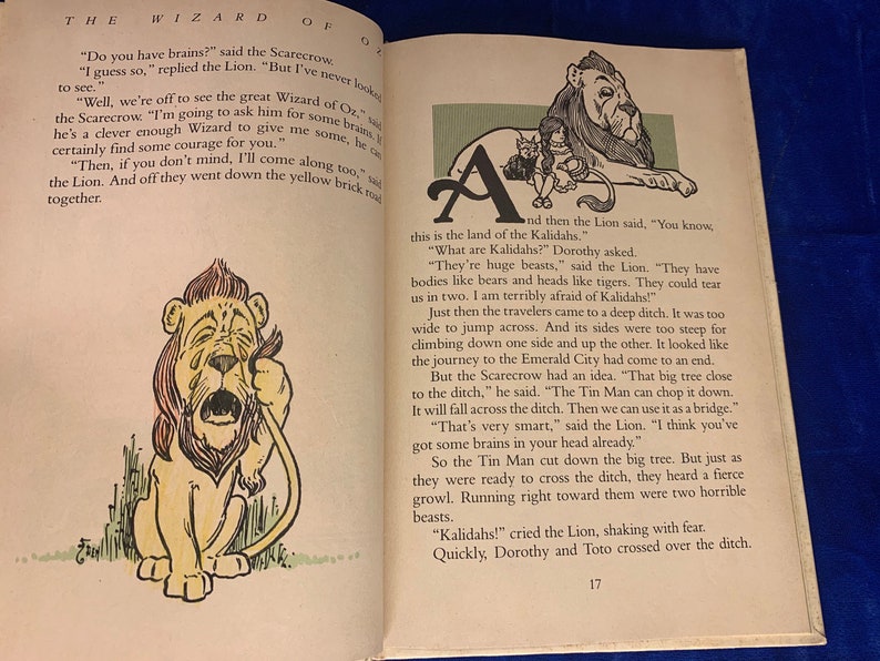 Vintage Wizard of Oz Book Etsy