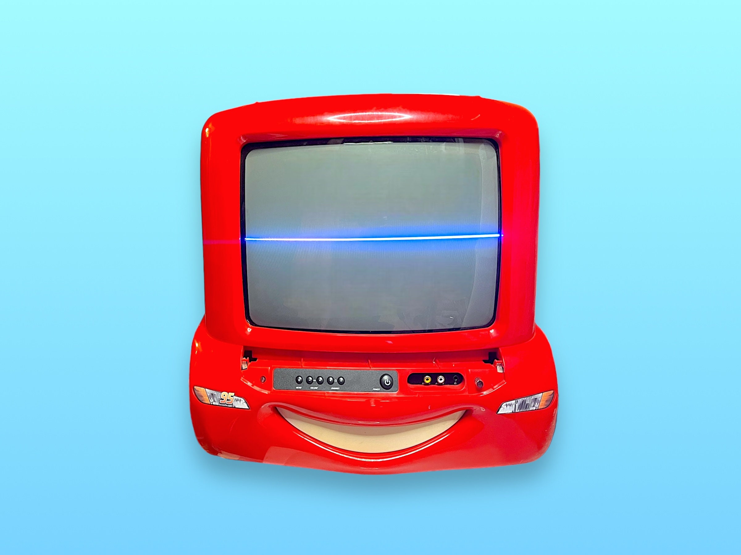 ビンテージカー TV ブラウン管テレビ セット。現状のまま。動作